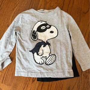 H&M Snoopy shirt with cape size 2T